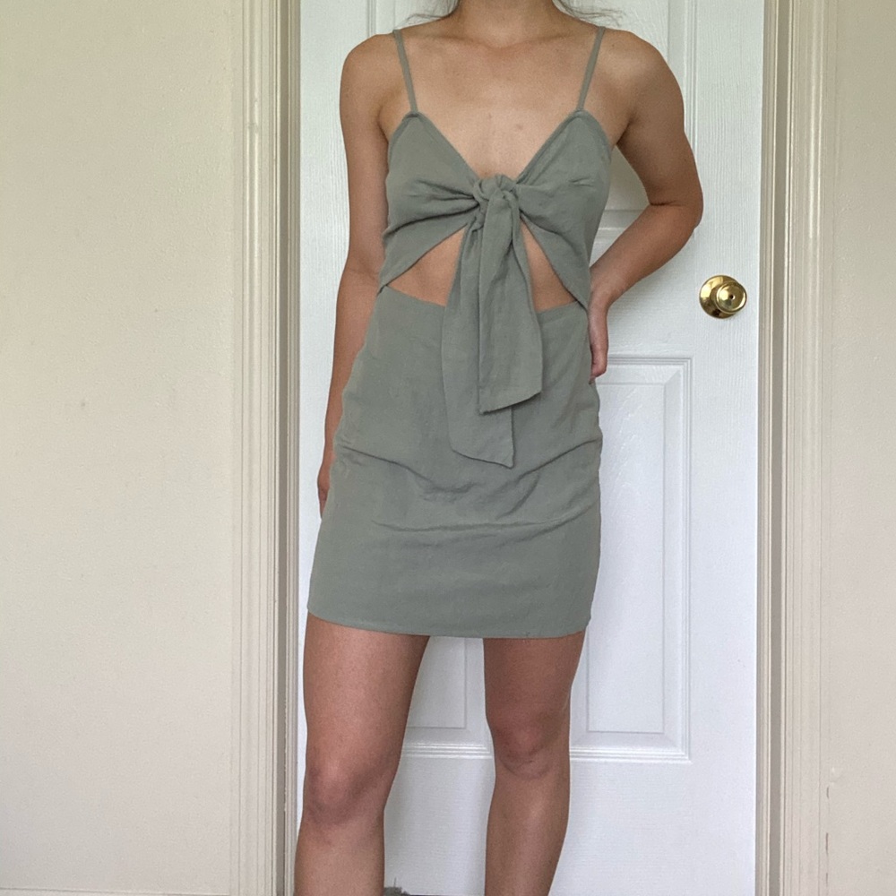 Tobi Tie-front Mini Dress